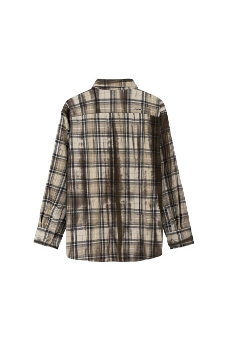 Checked & Decked Flannel Shirt - Stone Grey Checked & Decked Flannel Shirt - Stone Grey