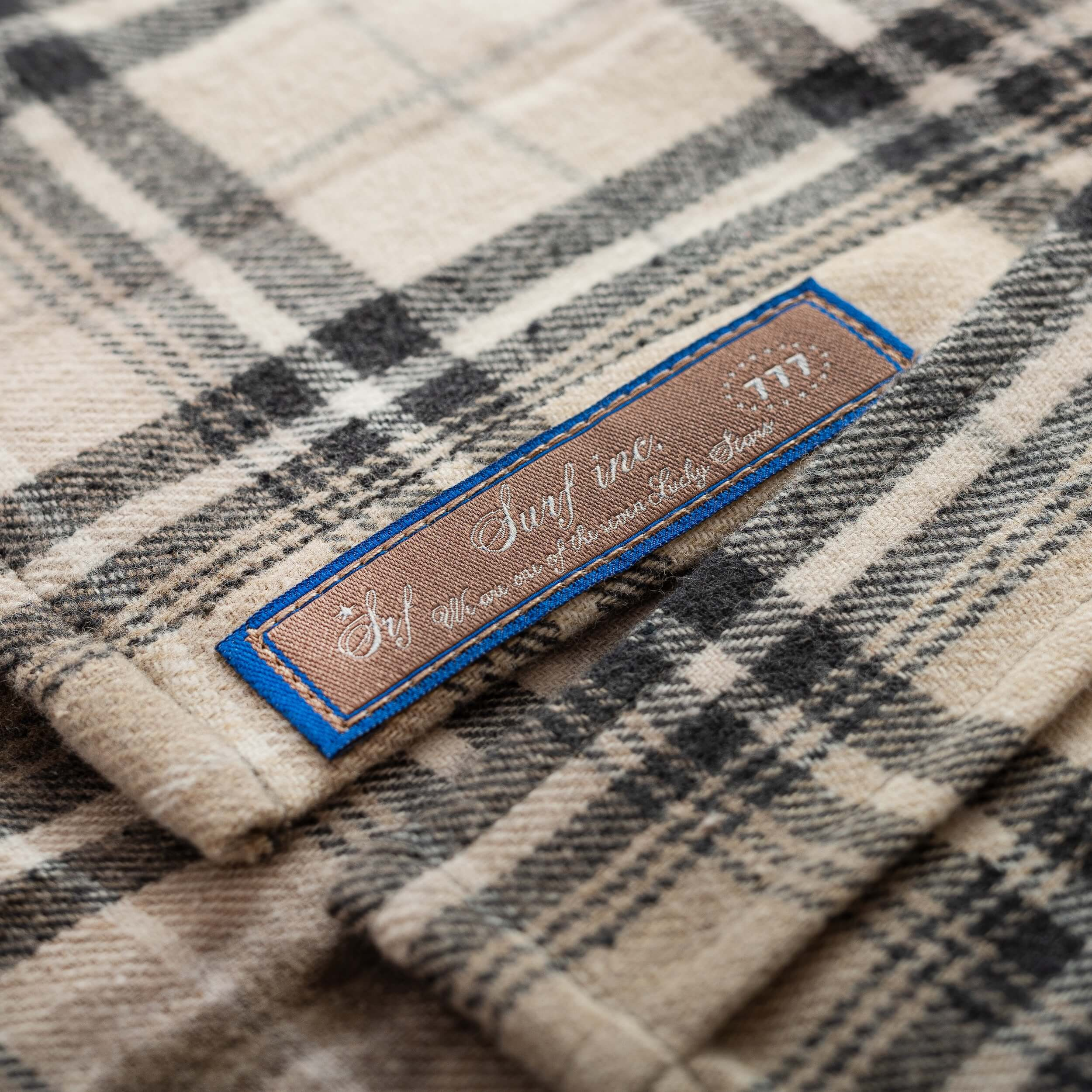 Checked & Decked Flannel Shirt - Stone Grey Checked & Decked Flannel Shirt - Stone Grey