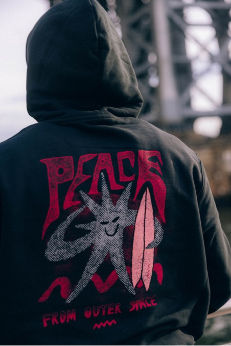 Outer Space Hoodie - Acid Black Outer Space Hoodie - Acid Black
