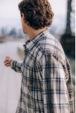 Checked & Decked Flannel Shirt - Stone Grey Checked & Decked Flannel Shirt - Stone Grey