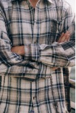 Checked & Decked Flannel Shirt - Stone Grey Checked & Decked Flannel Shirt - Stone Grey