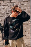 Wide Waffle Longsleeve - Space Black