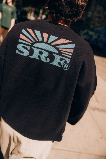 Wide Waffle Longsleeve - Space Black Wide Waffle Longsleeve - Space Black