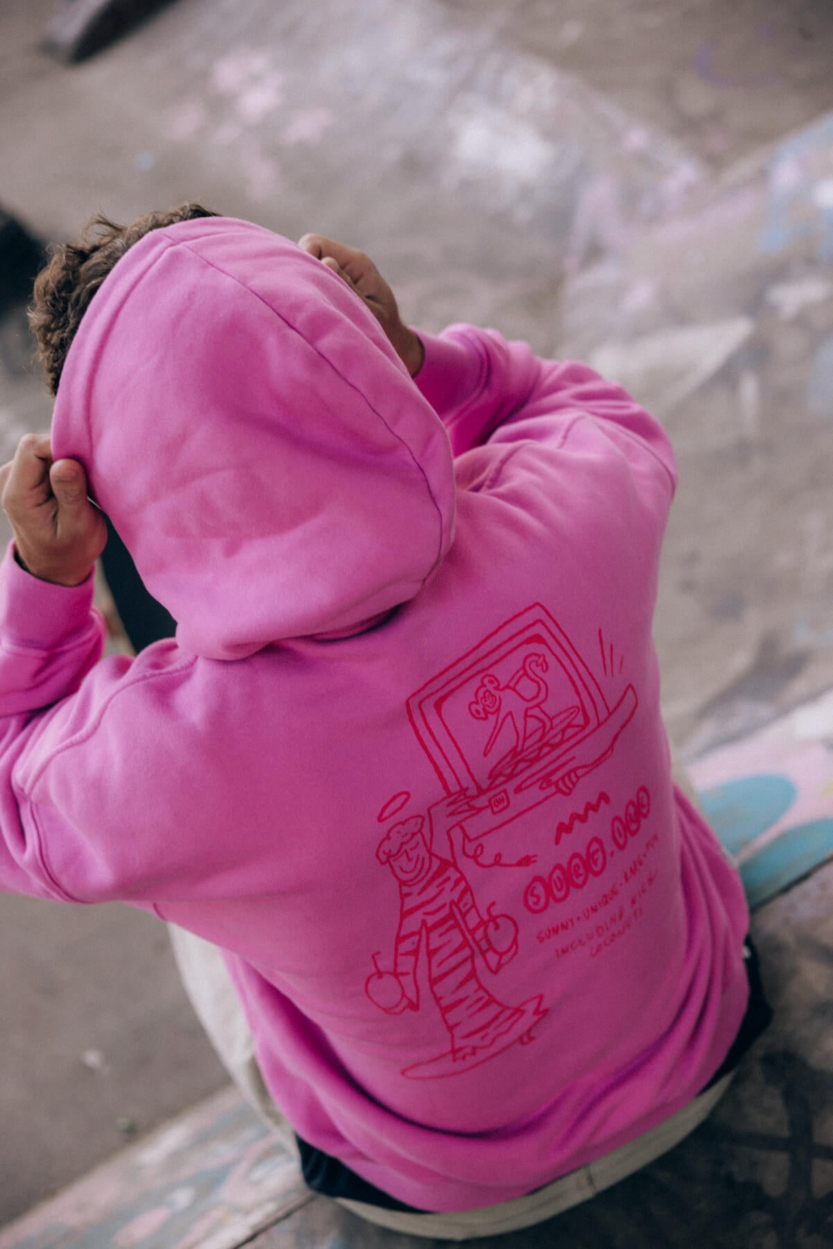 Coconuts Hoodie - Flamingo Pink