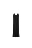 Cupro Midi Dress - Space Black