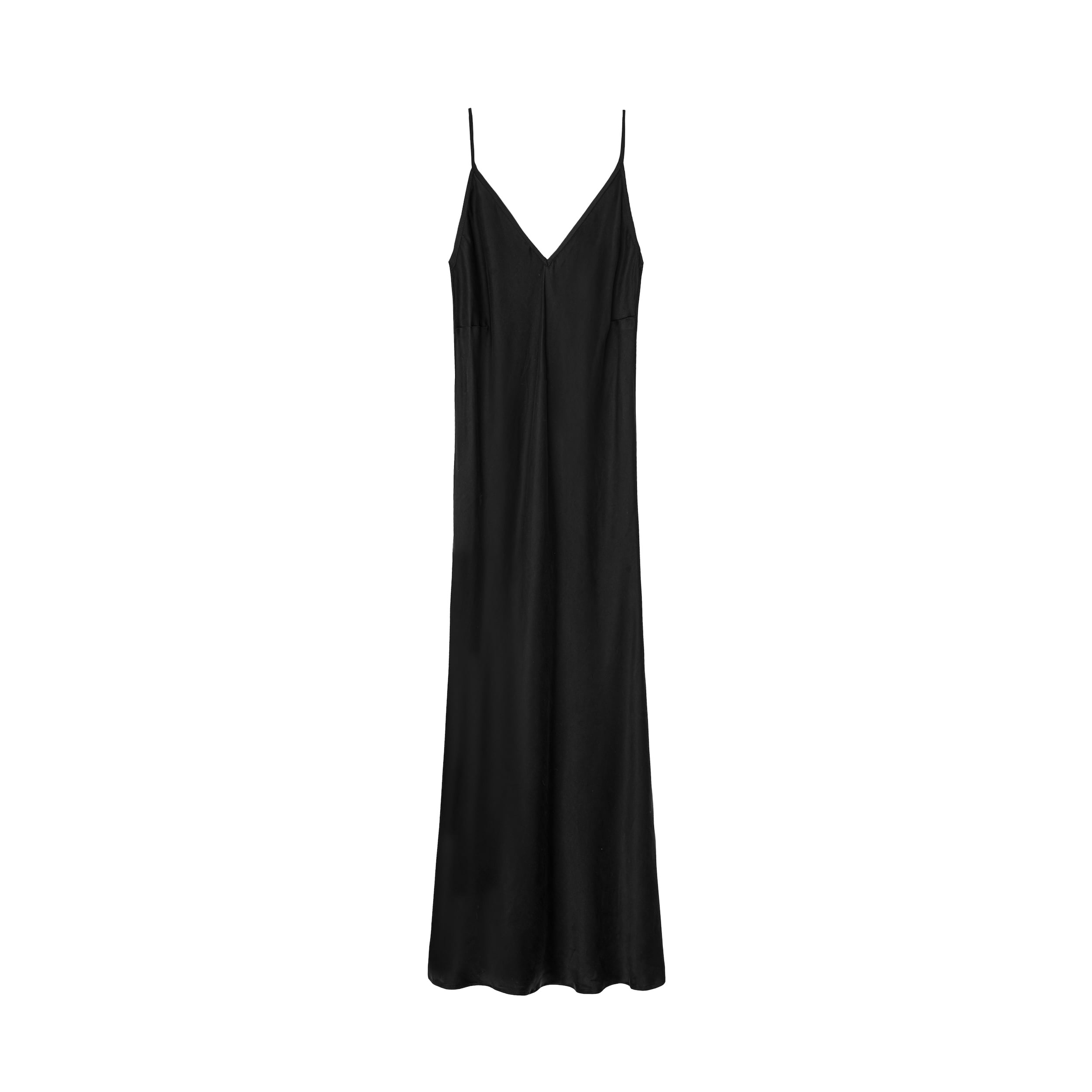 Cupro Midi Dress - Space Black