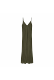 Cupro Midi Dress - Olive