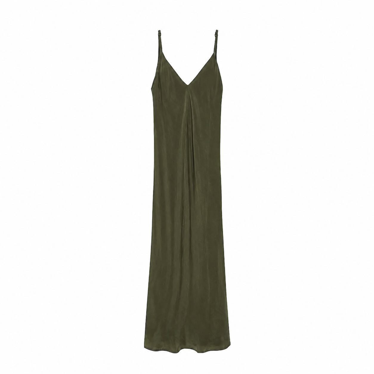 Cupro Midi Dress - Olive