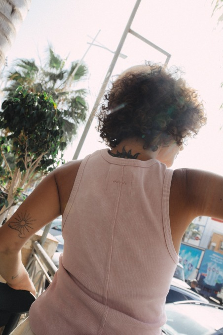 Stonewashed Rib Top - Pink Kush Stonewashed Rib Top - Pink Kush