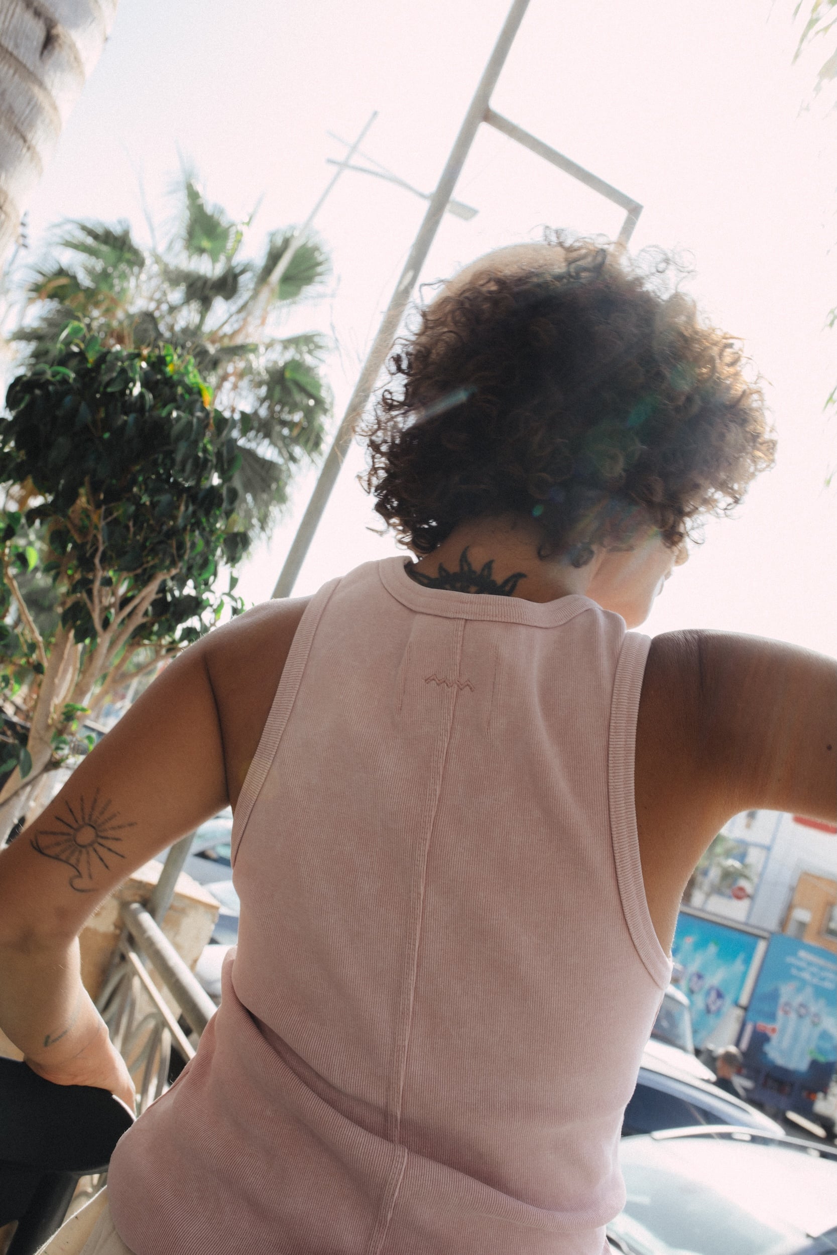 Stonewashed Rib Top - Pink Kush