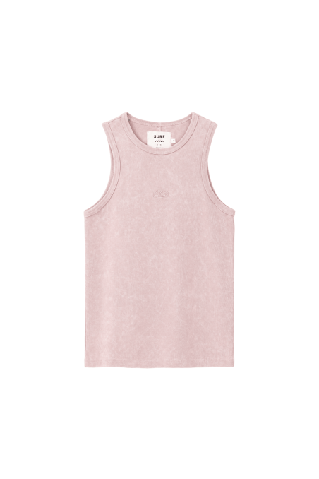 Stonewashed Rib Top - Pink Kush - Tops Stonewashed Rib Top - Pink Kush - Tops