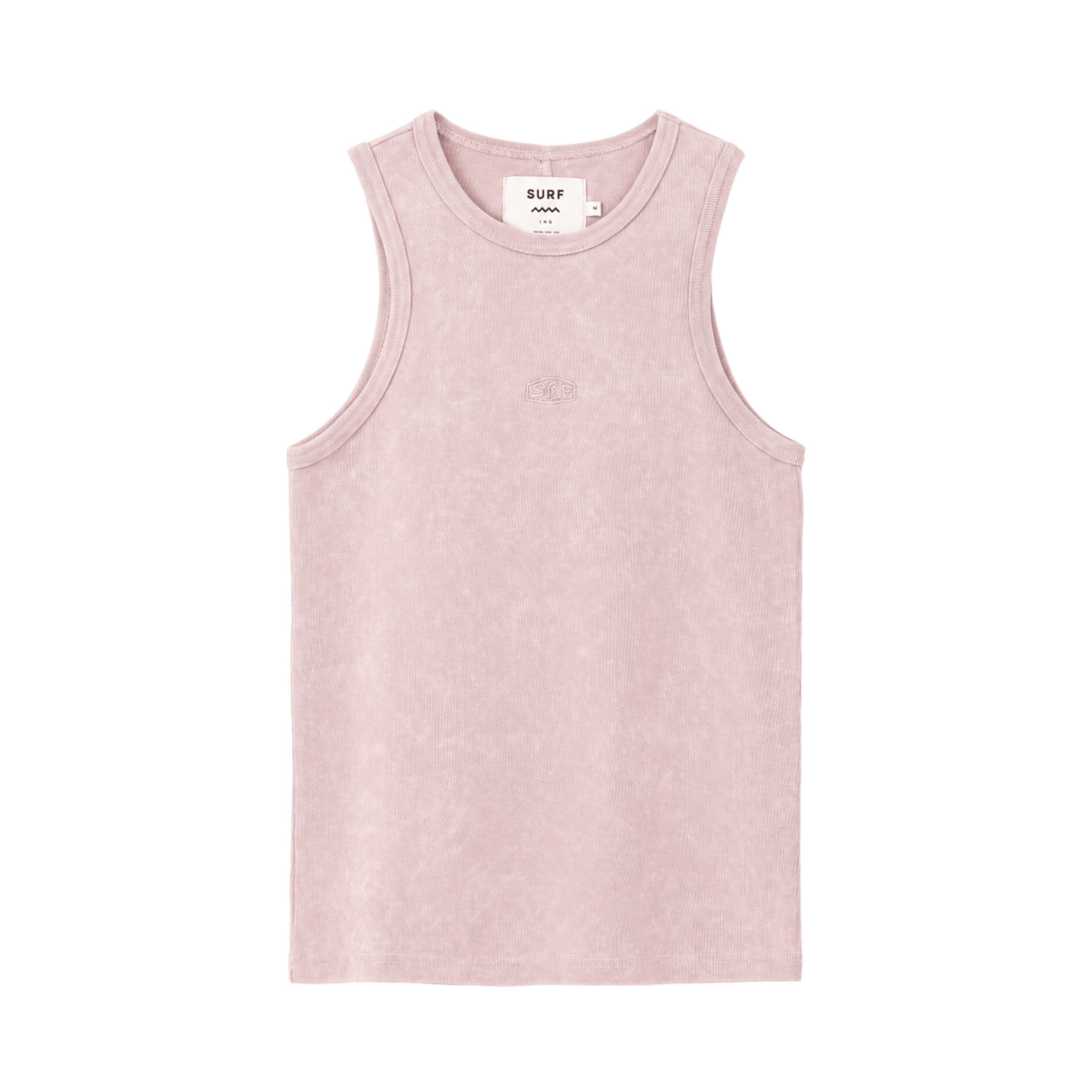Stonewashed Rib Top - Pink Kush