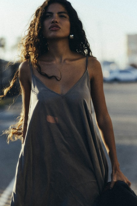 Cupro Ethereal Dress - Mokka Cupro Ethereal Dress - Mokka