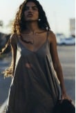 Cupro Ethereal Dress - Mokka
