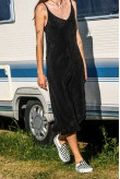 Cupro Midi Dress - Space Black