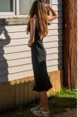 Cupro Midi Dress - Space Black