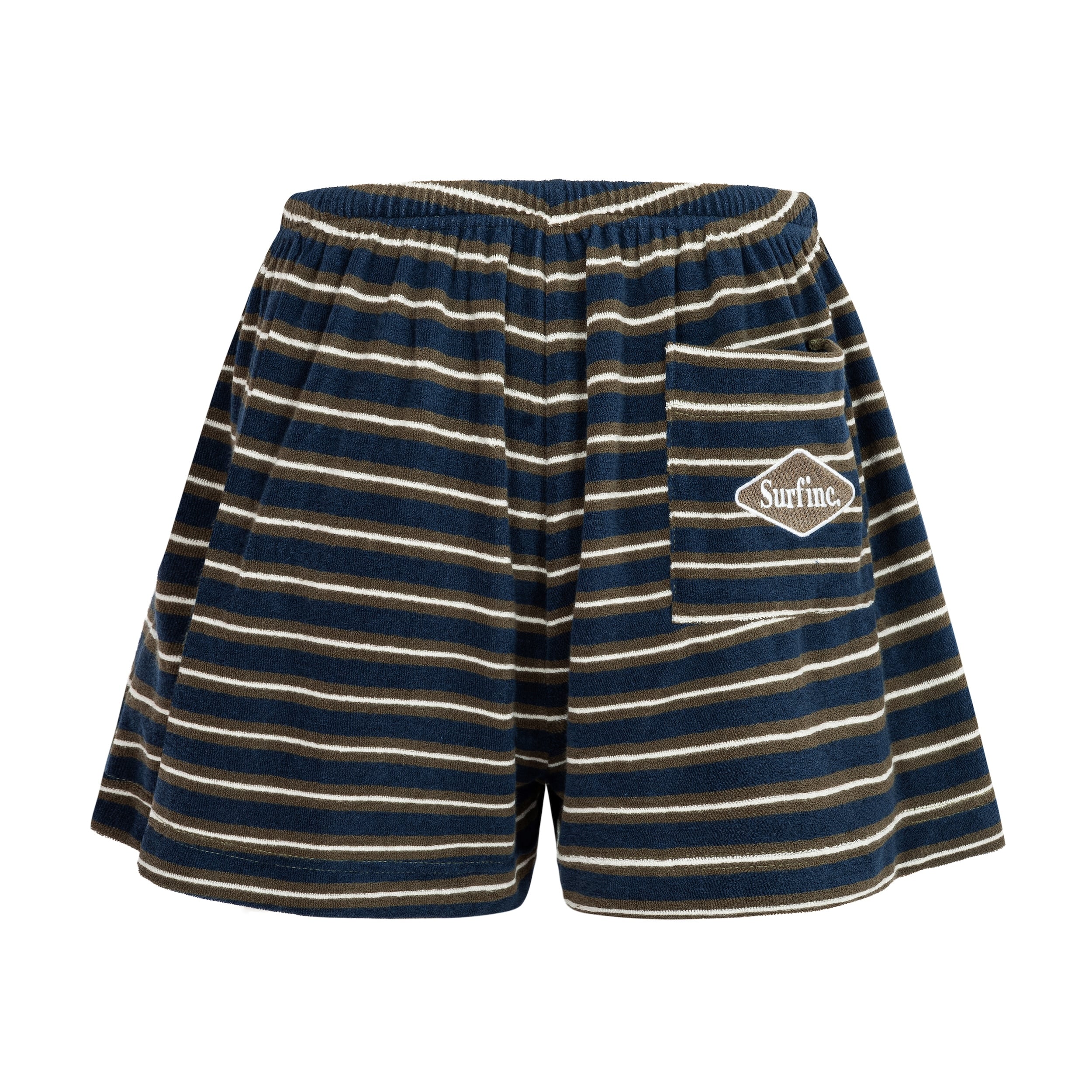 Striped Rugby Shorts - Navy Blue