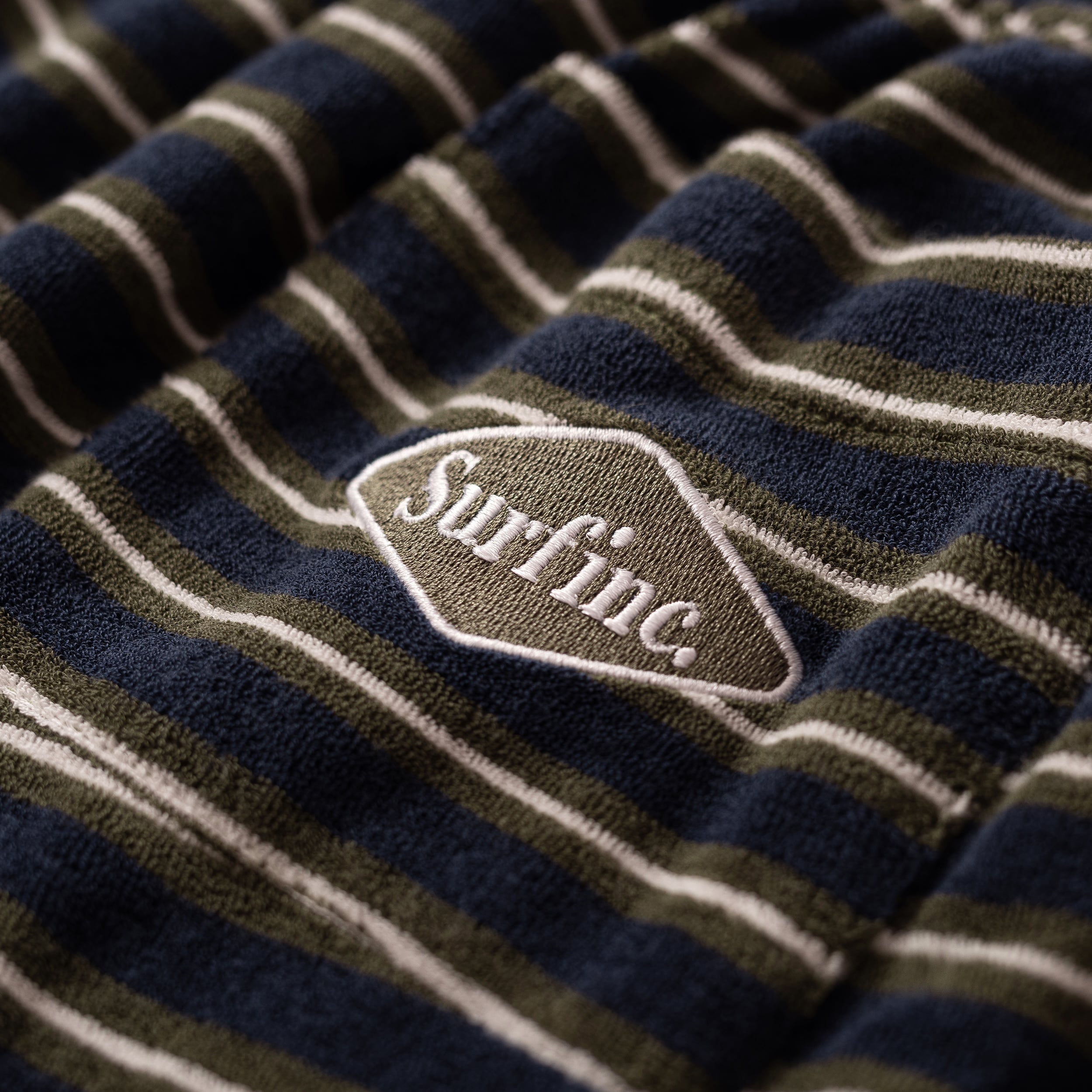 Striped Rugby Shorts - Navy Blue
