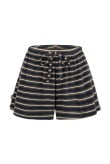 Striped Rugby Shorts - Navy Blue