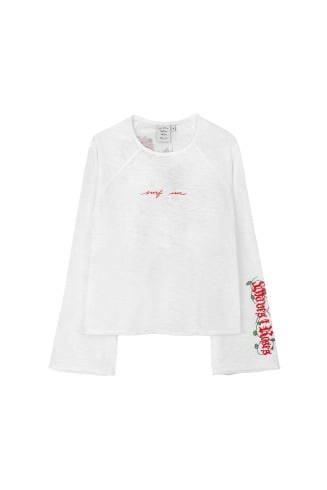 Waves & Roses Wide Ls - Paper White