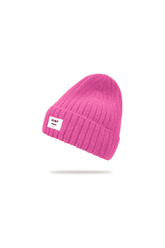 Rib Fluffy Beanie - Pitahaya