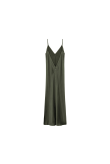 Cupro Midi Dress - Olive