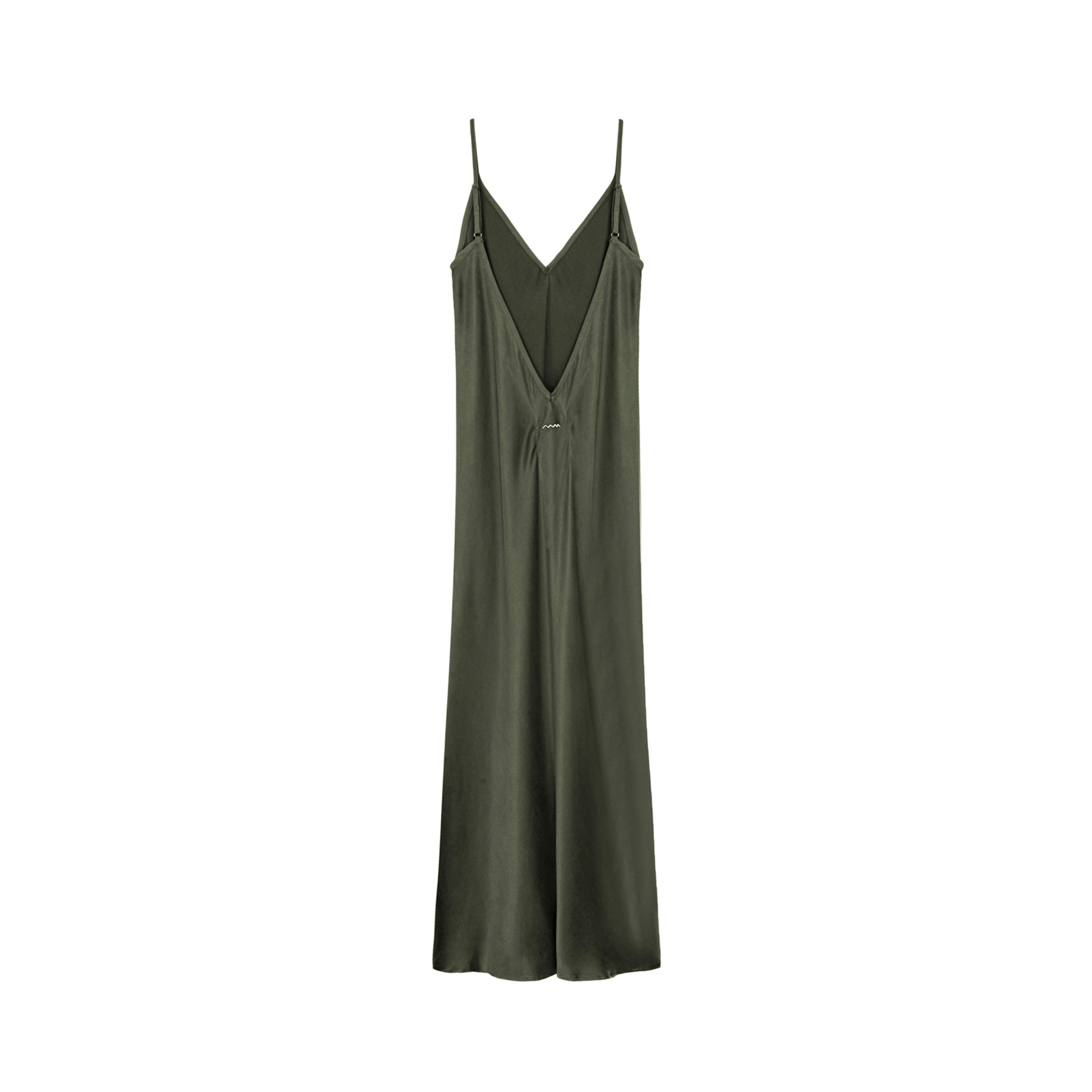 Cupro Midi Dress - Olive