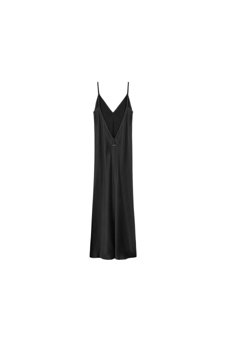 Cupro Midi Dress - Space Black Cupro Midi Dress - Space Black