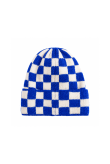 Checkered Folded Beanie - Cobalt Haze & Vintage White - Beanies Checkered Folded Beanie - Cobalt Haze & Vintage White - Beanies