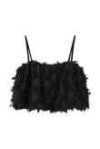 Ruffled Bauble Top- Space Black - Tops Ruffled Bauble Top- Space Black - Tops