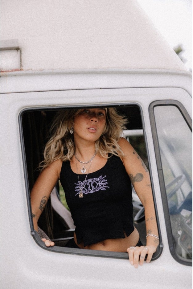 JD Wavy Top - Acid Black - Topy JD Wavy Top - Acid Black - Topy