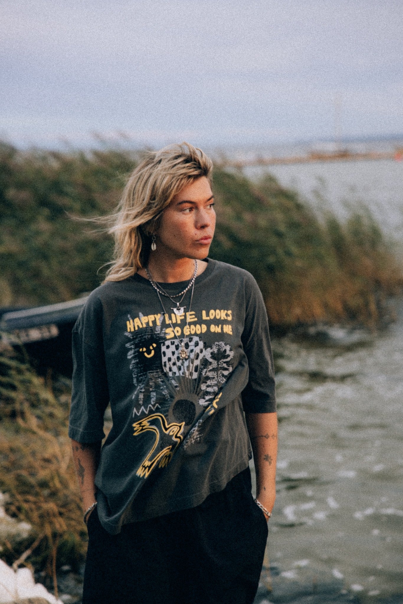 JD Happy Life Tee - Pacific Mist - T-shirts