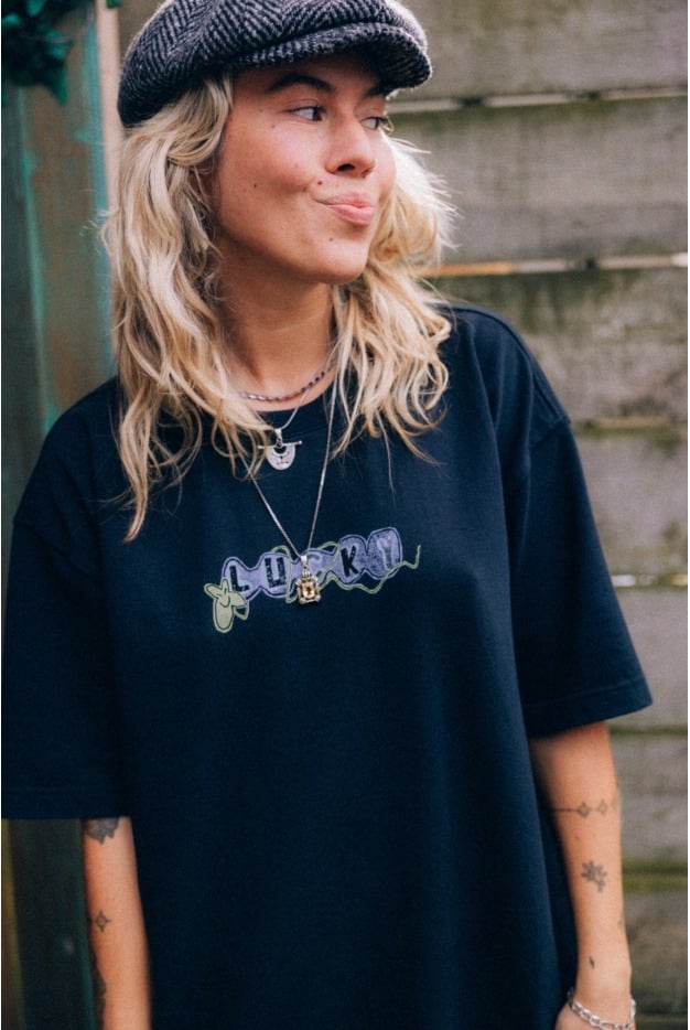 JD Good Luck Tee - Acid Black - T-shirts JD Good Luck Tee - Acid Black - T-shirts