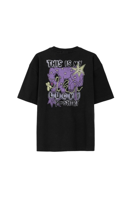 JD Good Luck Tee - Acid Black - Tee JD Good Luck Tee - Acid Black - Tee