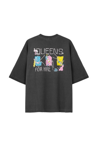 Queens For Hire Tee - Pacific Mist - Koszulki