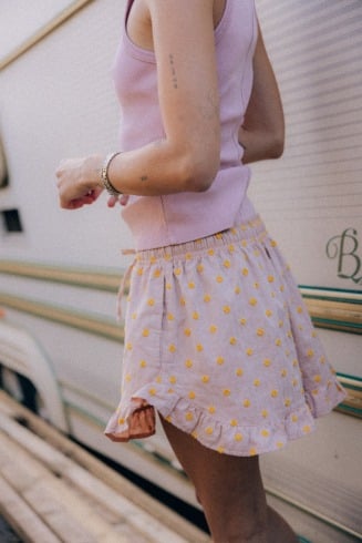 Eye Catcher Frilled Shorts - Lemon OG - Krótkie spodenki