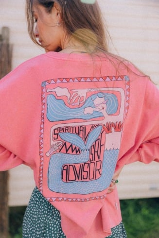 Spiritual Advisor Ls - Deep Pink - Longsleeve