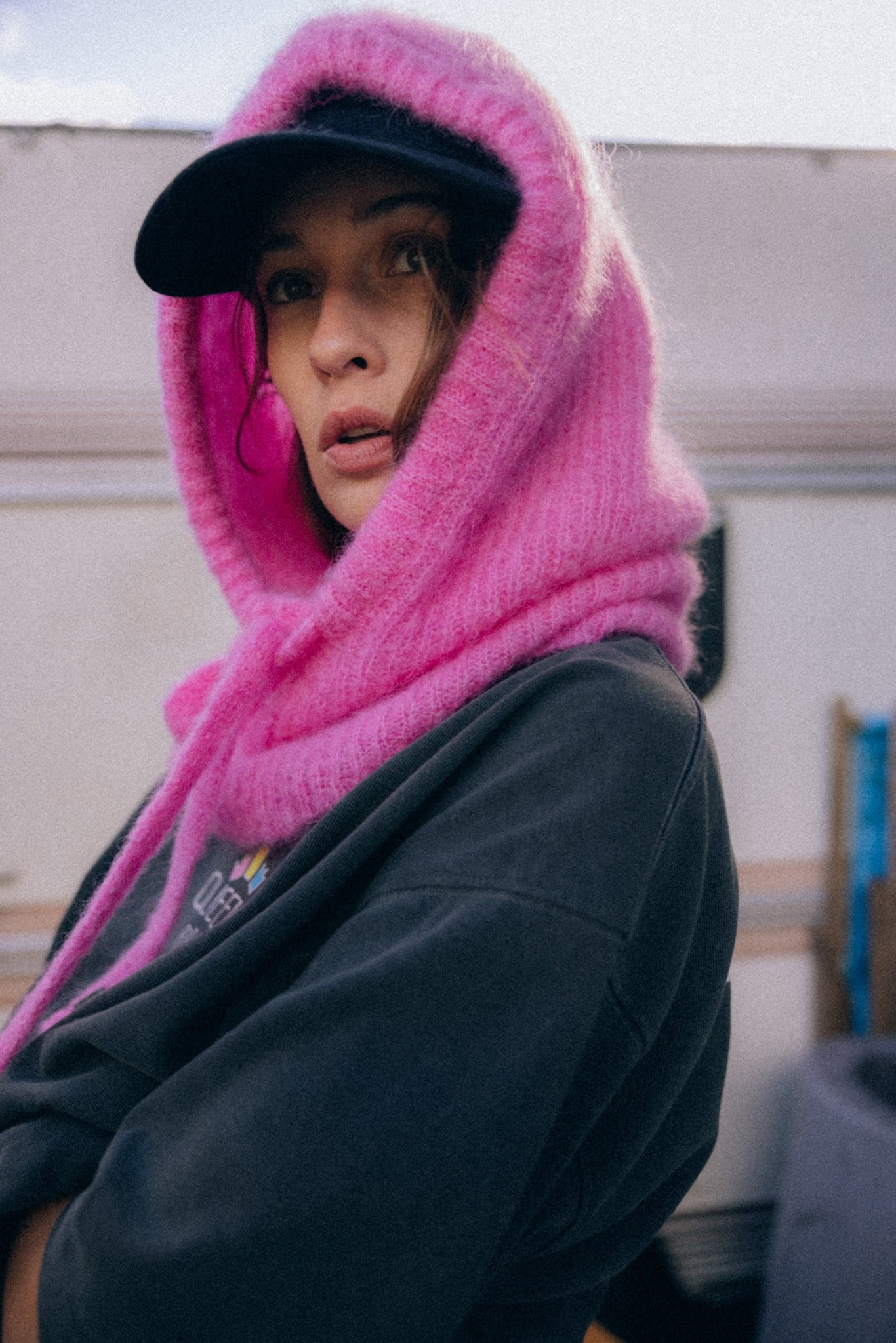 Wool Fluffy Balaclava - Flamingo - Balaclava Wool Fluffy Balaclava - Flamingo - Balaclava