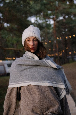 Rib Fluffy Beanie - Vintage White - Berretti