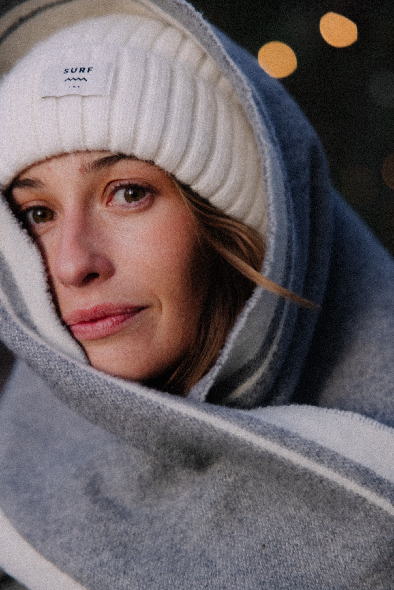 Rib Fluffy Beanie - Vintage White - Berretti