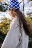 Checkered Folded Beanie - Cobalt Haze & Vintage White - Beanies Checkered Folded Beanie - Cobalt Haze & Vintage White - Beanies