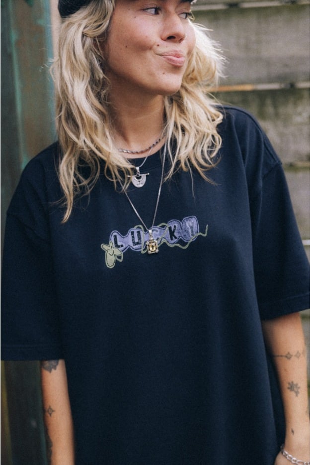 JD Good Luck Tee - Acid Black - Tee JD Good Luck Tee - Acid Black - Tee