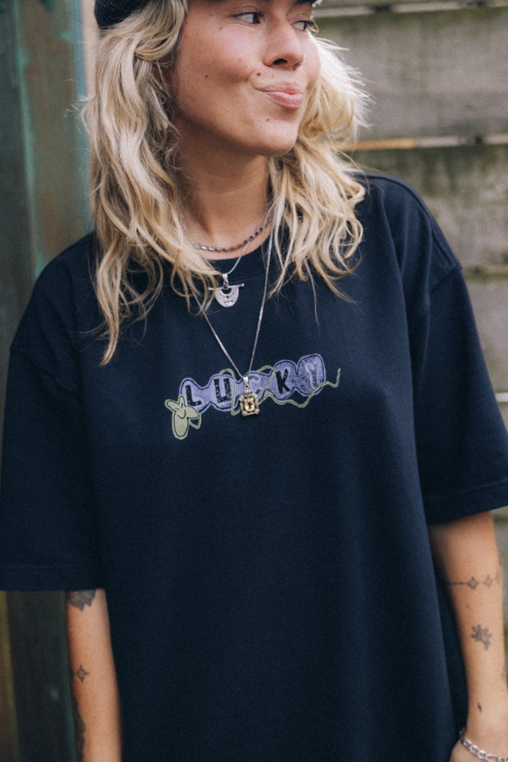 JD Good Luck Tee - Acid Black - Tee JD Good Luck Tee - Acid Black - Tee