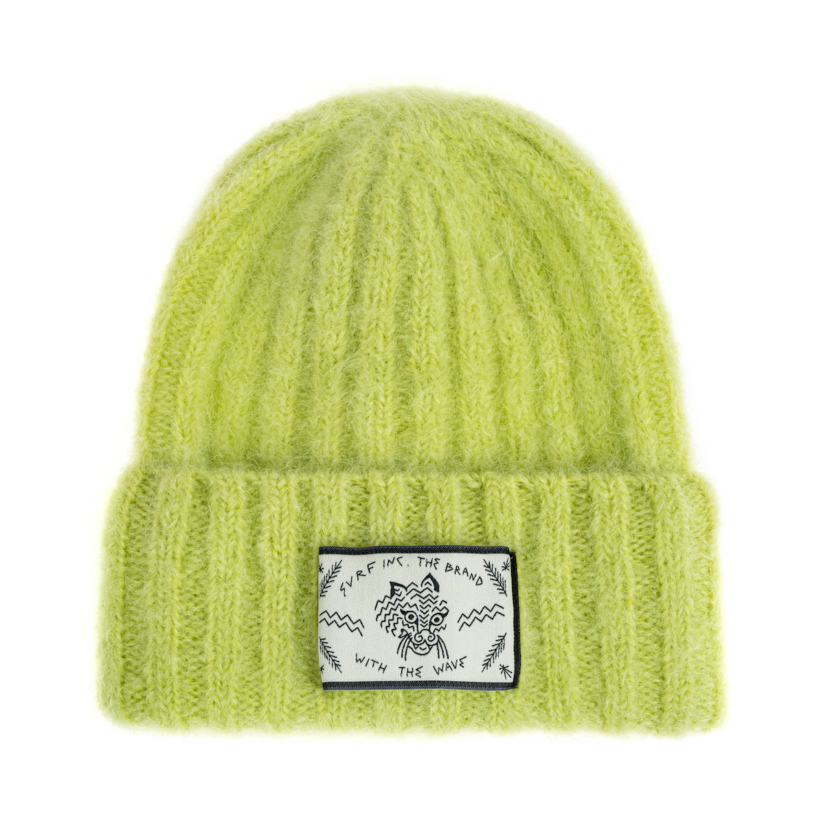 Olivia Wave Tiger Beanie - Lime - Beanie Mutsen Olivia Wave Tiger Beanie - Lime - Beanie Mutsen