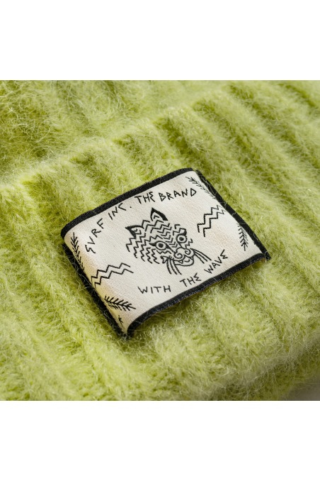 Olivia Wave Tiger Beanie - Lime - Beanie Mutsen Olivia Wave Tiger Beanie - Lime - Beanie Mutsen