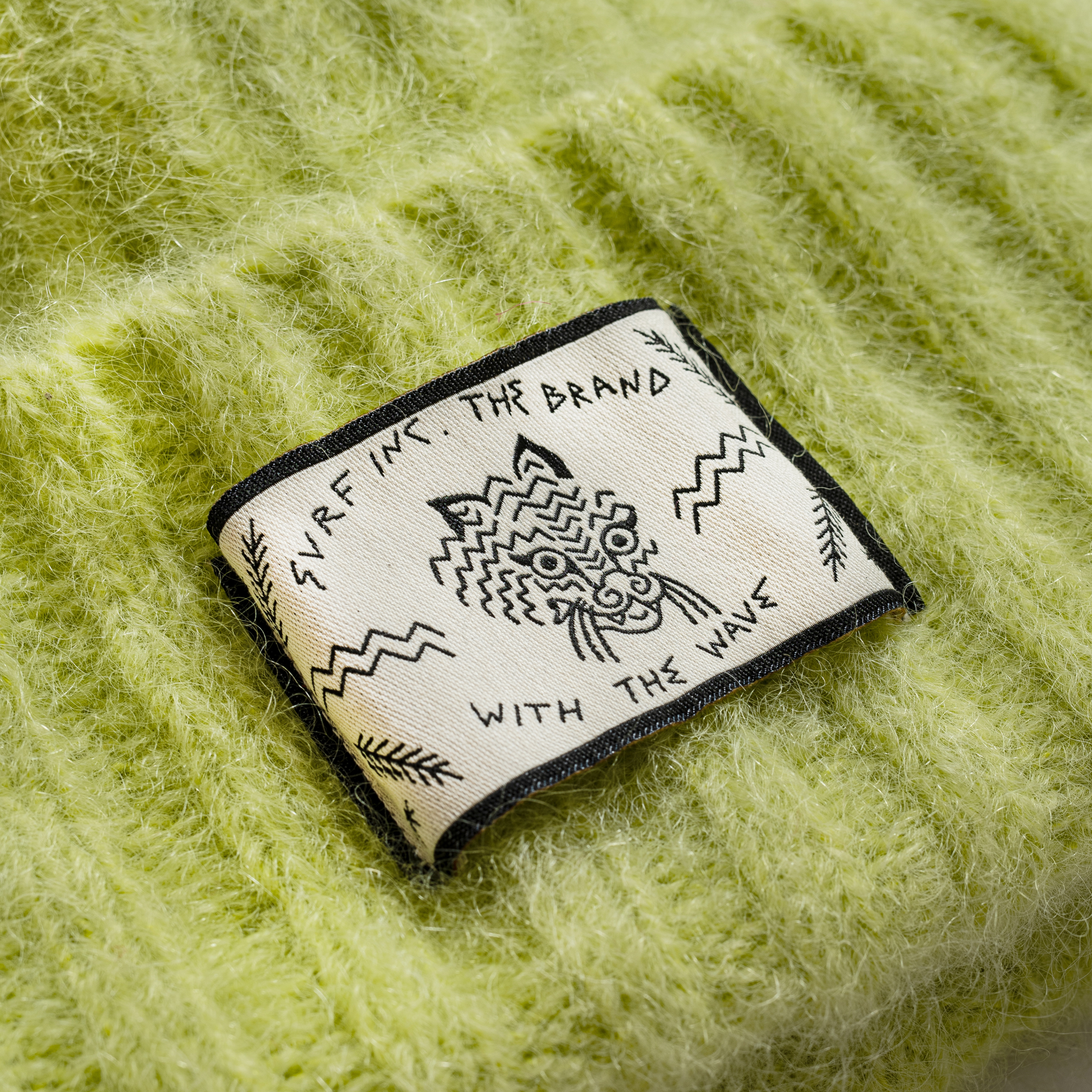 Olivia Wave Tiger Beanie - Lime - Beanie Mutsen Olivia Wave Tiger Beanie - Lime - Beanie Mutsen