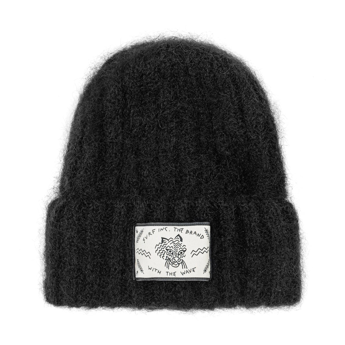 Olivia Wave Tiger Beanie - Space Black - Beanie Mutsen Olivia Wave Tiger Beanie - Space Black - Beanie Mutsen
