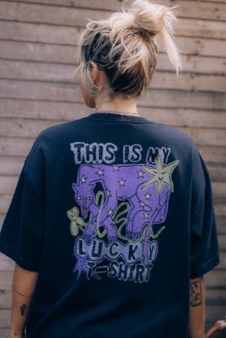 JD Good Luck Tee - Acid Black