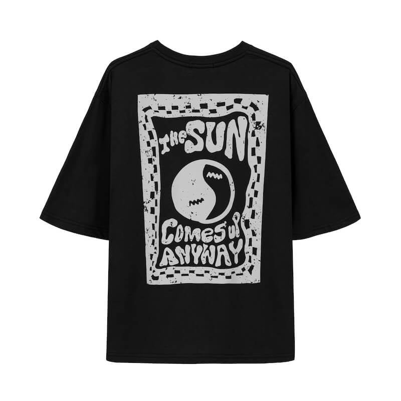 Yin Yang Box Tee - Acid Black