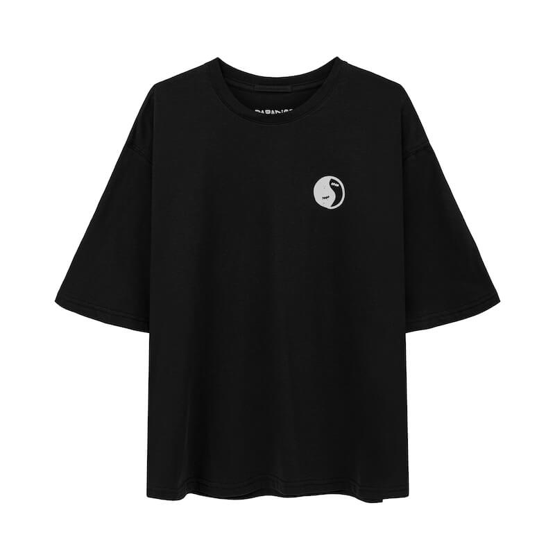Yin Yang Box Tee - Acid Black